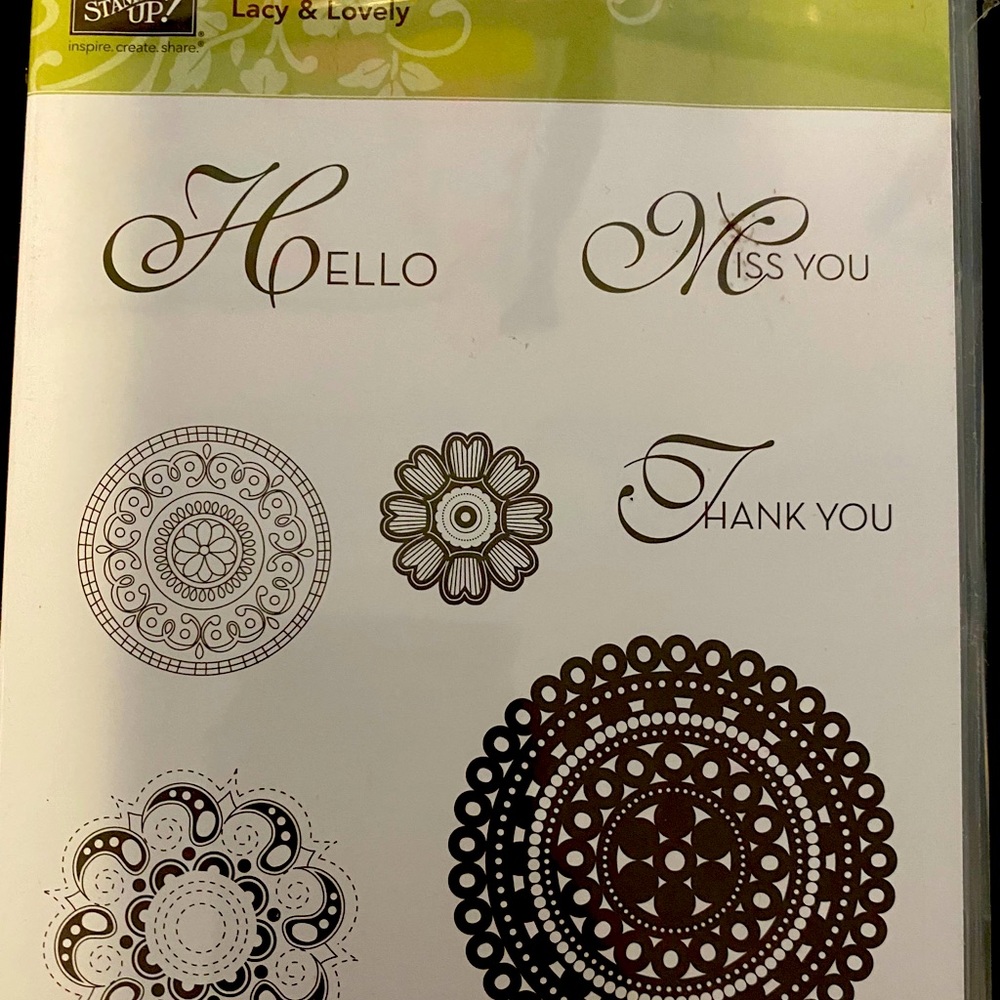 SU! Lacy & Lovey unmounted, rubber stamp set